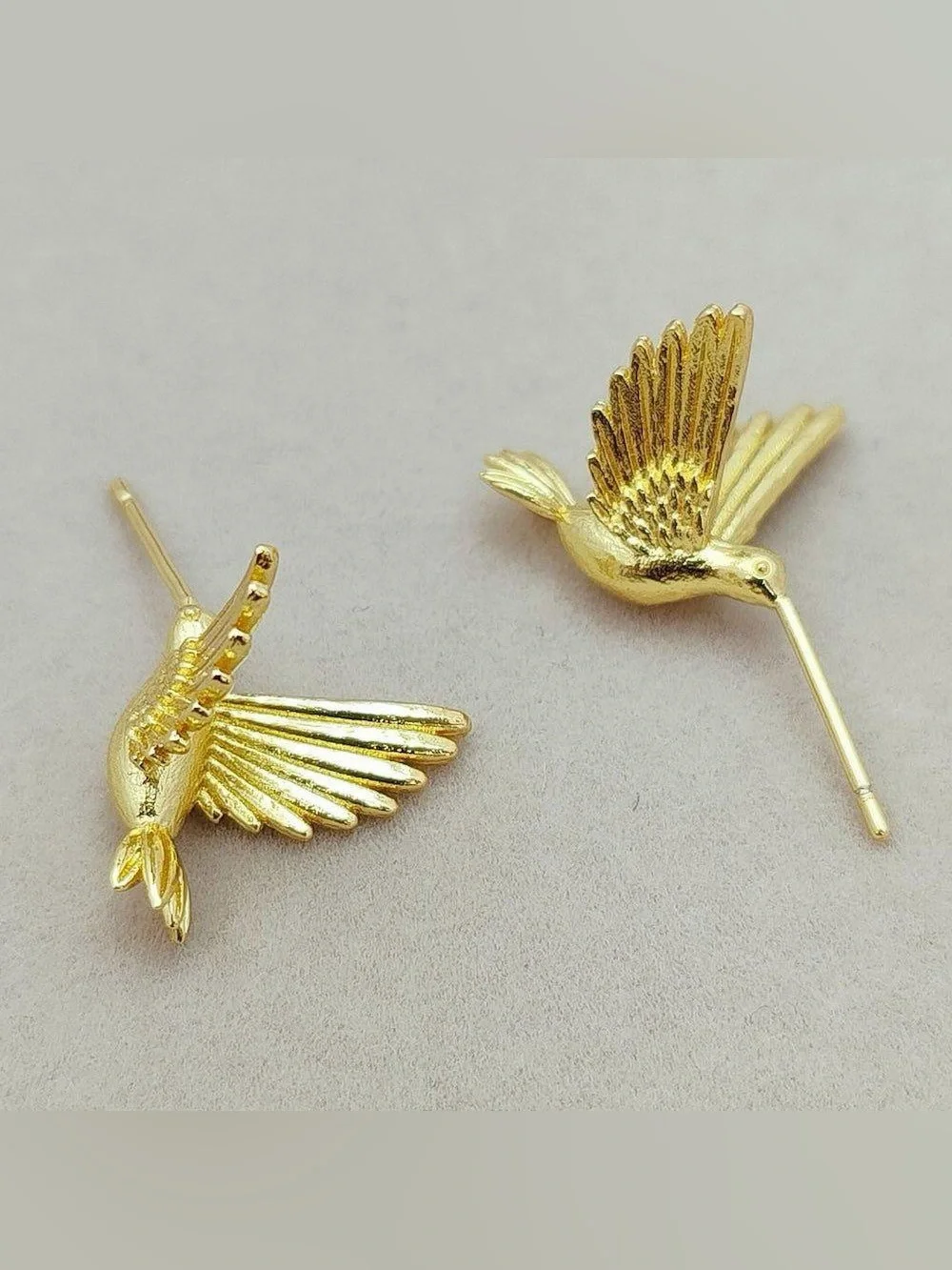 Hummingbirds Mini Stud Earrings - Bird Jewelry